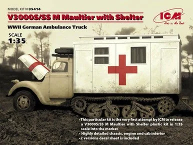 1/35 ICM V3000S/SS M Maultier with Shelter, WWII German Truck - ICM Models