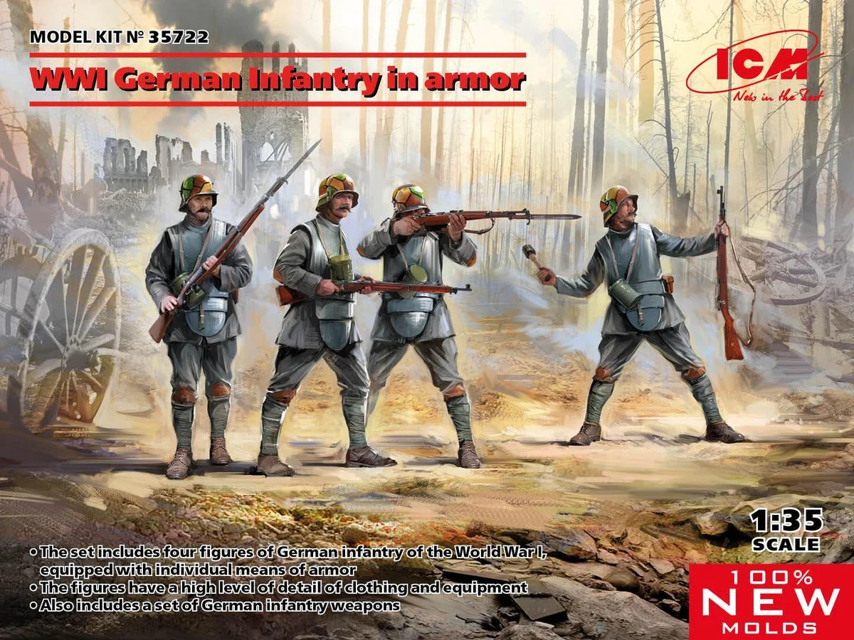 1/35 ICM WWI German Infantry in Аrmor 35722