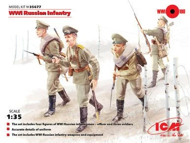 1/35 ICM WWI Russian Infantry (4 figures) - ICM Models
