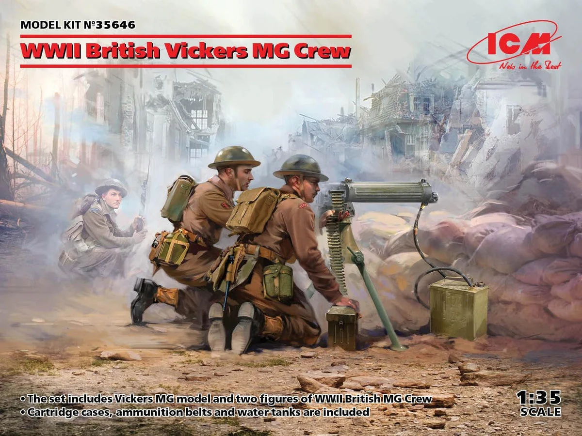 1/35 ICM WWII British Vickers MG Crew 35646