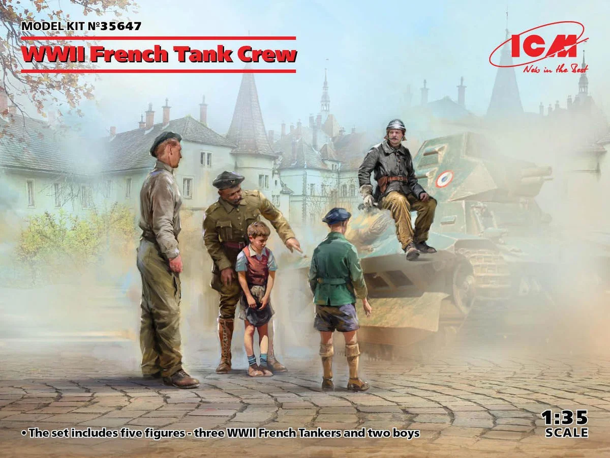 1/35 ICM WWII French Tank Crew (5 Figures) 35647