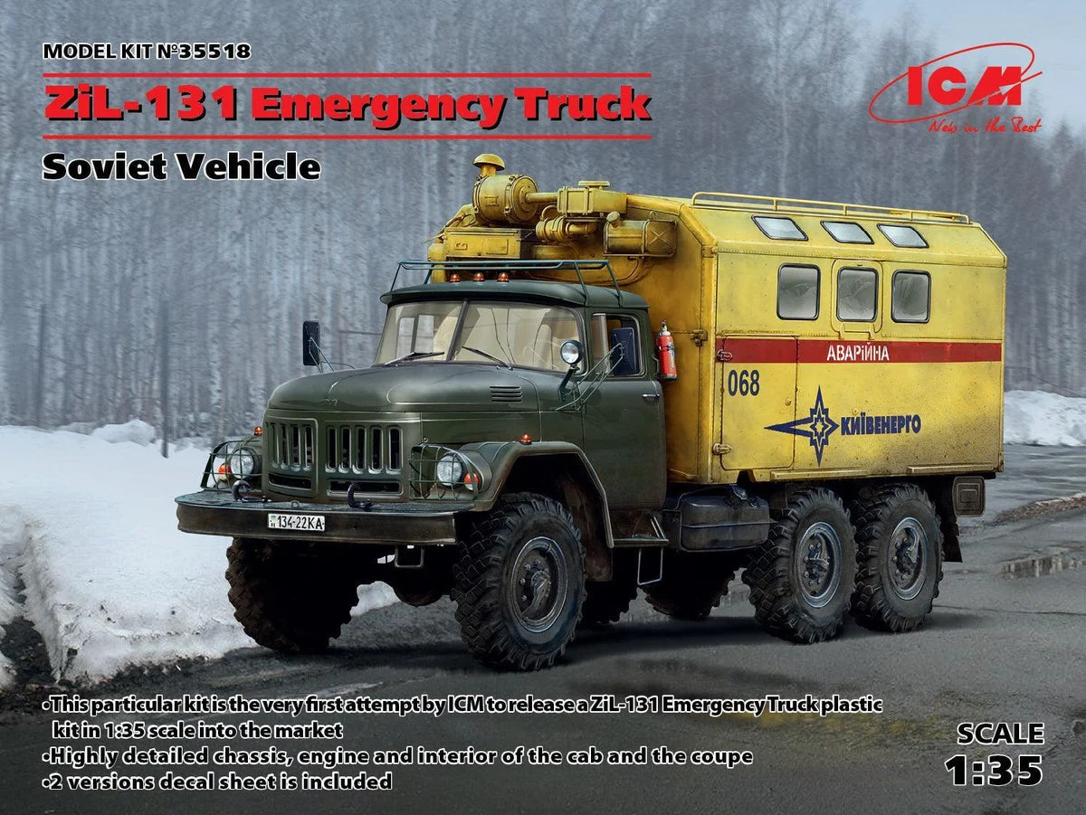 1/35 ICM ZiL-131 Emergency Truck - Soviet Vehicle 35518