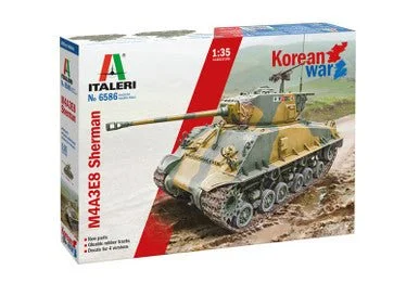 1/35 Italer M4A3E8 Sherman Tank Korean War Plastic Model Kit - Italeri