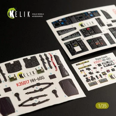 1/35 Kelik HH-60G Pave Hawk interior 3D decals for Kitty Hawk kit
