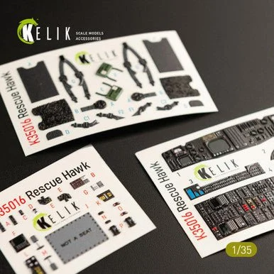 1/35 Kelik HH-60H Rescue Hawk interior 3D decals for Kitty Hawk kit