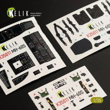 1/35 Kelik MH-60S Knight Hawk interior 3D decals for Kitty Hawk kit