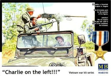 1/35 Master Box Charlie on Left! US Jeep Crew (x3) & Viet Cong (x2) - Master Box LTD