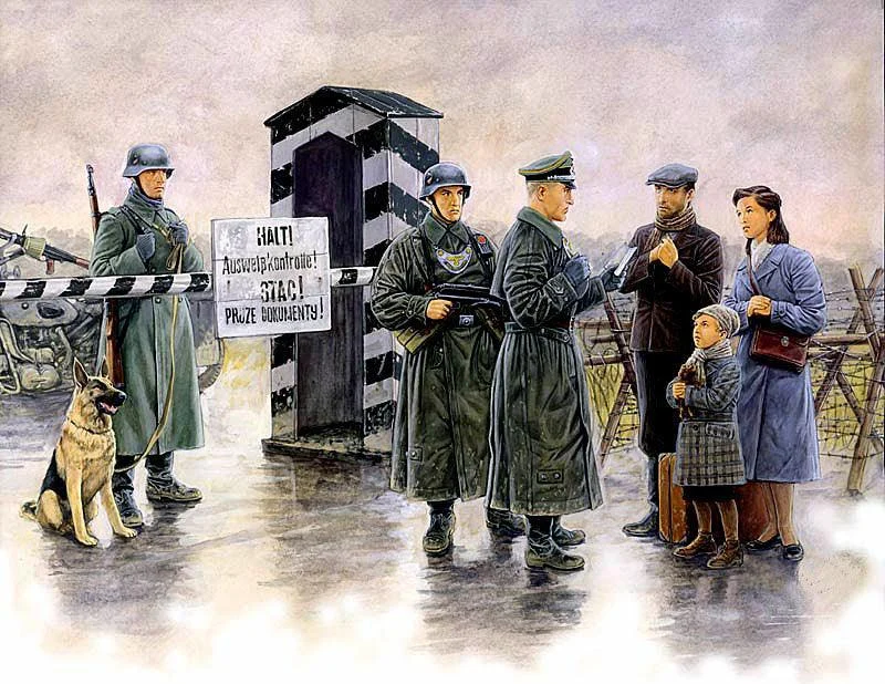 1/35 Master Box - Checkpoint German Soldiers & Civilians 3527