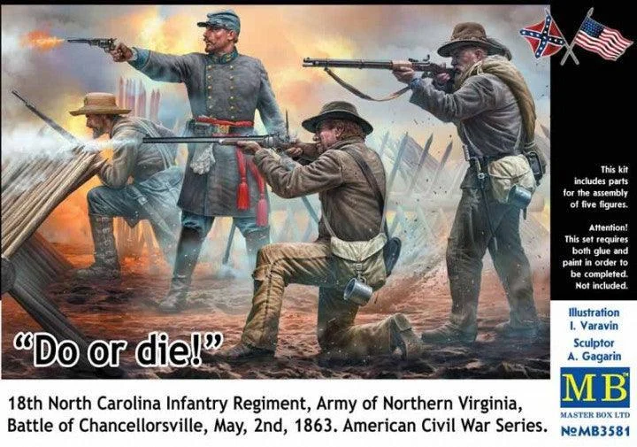 1/35 Master Box - Civil War 18th North Carolina Infantry Army of North Virginia 3581
