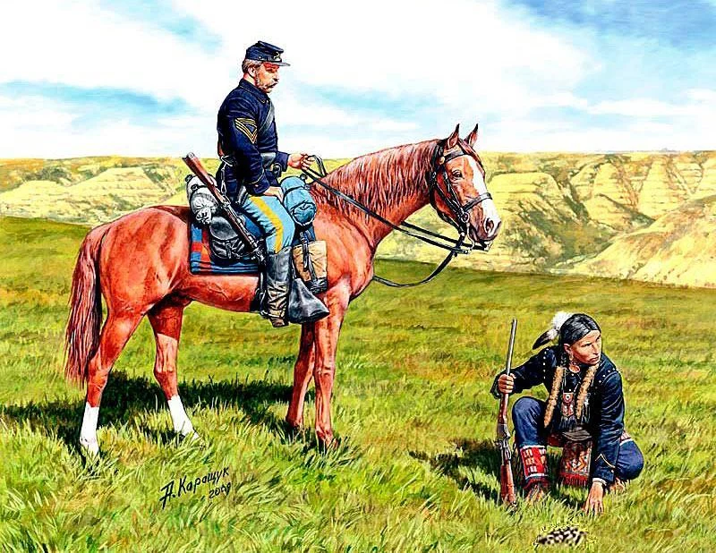 1/35 Master Box - Civil War Yankee Scout & Indian Tracker 3549