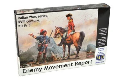 1/35 Master Box Enemy Movement Report Indian & British Soldier on Horse XVIII Century Plastic Model Kit - Master Box LTD