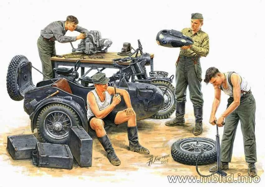 1/35 Master Box - German Motorcycle Repair Team 3560