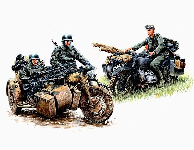 1/35 Master Box - German Motorcycle Troops 3548