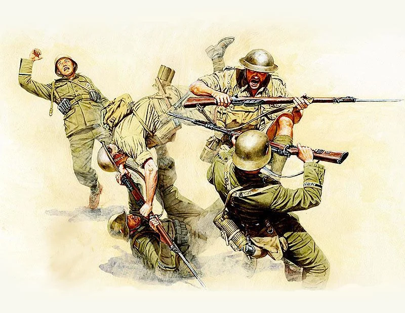 1/35 Master Box - Hand to Hand Combat English-German Infantry 3592