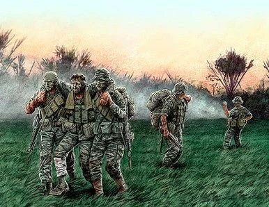 1/35 Master Box Head for the Huey! US Soldiers Vietnam (x5) - Master Box LTD