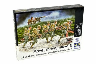 1/35 Master Box Move Move Move! US Soldiers Operation Overlord Period 1944 Kit (x6) - Master Box LTD