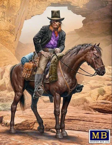 1/35 Master Box Outlaw Gunslinger Gentleman Jim Jameson Hired Gun on Horse - Master Box LTD