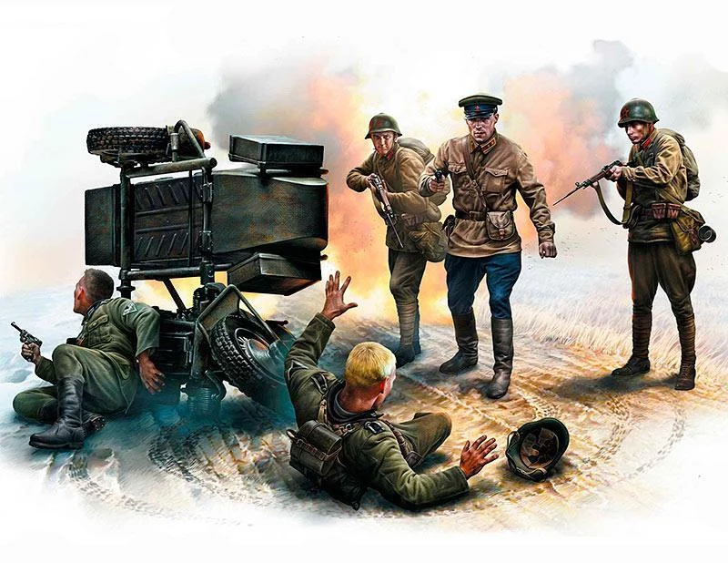 1/35 Master Box - Soviet & German Military Men (Summer 1941) 3590