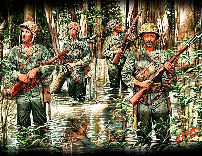 1/35 Master Box - US Marines in Jungle (1941-1945) 3589