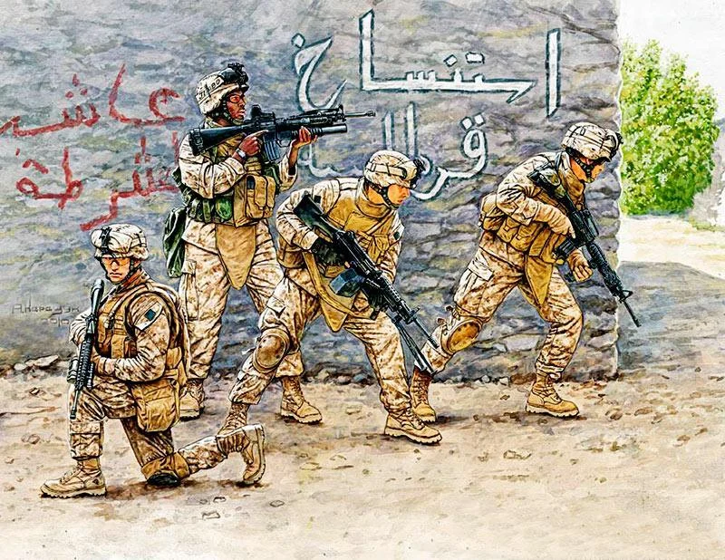 1/35 Master Box - USMC Soldiers Iraq Set #1 - 3575