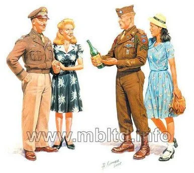 1/35 Master Box WWII Post War Celebration Europe 1945 (4 Figures) - Master Box LTD