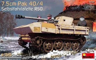 1/35 Miniart 7.5cm Pak 40/4 Selbstfahrlafette RSO Plastic Model Kit