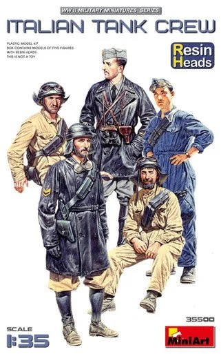 1/35 Miniart Italian Tank Crew. Resin Heads