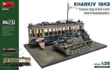 1/35 Miniart Kharkiv 1943: Tram & Stug. III Ausf. G w/Crew Big Set