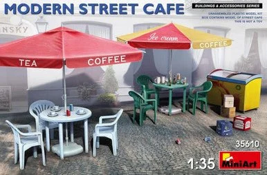 1/35 Miniart Modern Street Cafe Plastic Model Kit