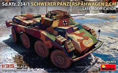 1/35 Miniart SD.KFZ.234/1 SCHWERER Panzerspahwagen 2cm LATE Plastic Model Kit