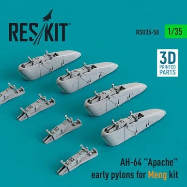 1/35 Reskit AH-64 Apache early pylons for Meng kit