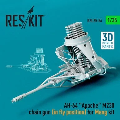 1/35 Reskit AH-64 Apache M230 chain gun (in fly position) for Meng kit