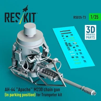 1/35 Reskit AH-64 Apache M230 chain gun (in parking position) for Trumpeter kit (RSU35-0073)