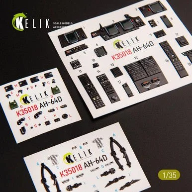 1/35 Reskit AH-64D Apache interior 3D decals for Takom kit
