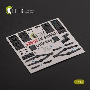 1/35 Reskit AH-6J/MH6J Little Bird interior 3D decals for Zimi models/KittyHawk