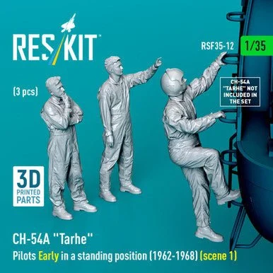 1/35 Reskit CH-54A Tarhe pilots Early in a standing position (1962-1968) (3 pcs) (3D Printed)