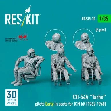 1/35 Reskit CH-54A Tarhe pilots Early in seats for ICM kit (1962-1968) (3 pcs) (3D Printed)