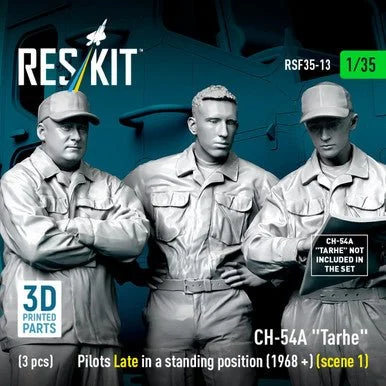 1/35 Reskit CH-54A Tarhe pilots Late in a standing position (1968 +) (3 pcs) (3D Printed)