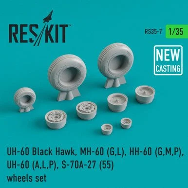 1/35 Reskit UH-60 Black Hawk MH-60 (GL) HH-60 (GMP) UH-60 (ALP) S-70A-27 (55) wheels set (1/35)