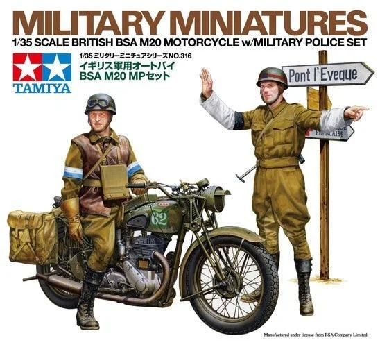 1/35 Tamiya British BSA M20 Motorcycle with Military Police Set 35316