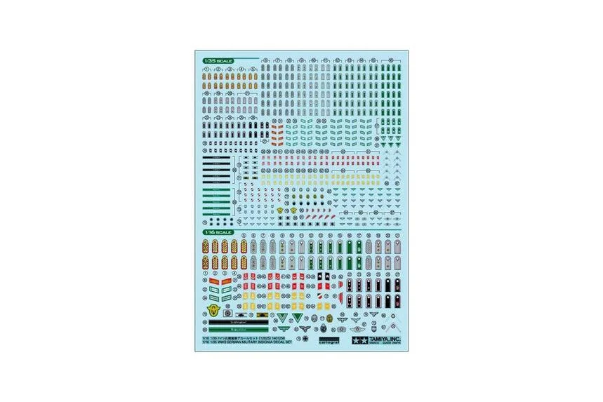 1/35 Tamiya German Military Insignia Decal - Set (1/16 1/35) 12625