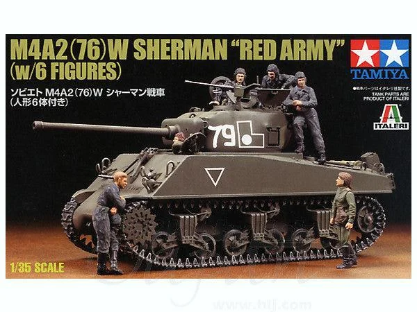 1/35 Tamiya M4A2(76)W SHERMAN "Red Army" (w/6 Figures) 25105
