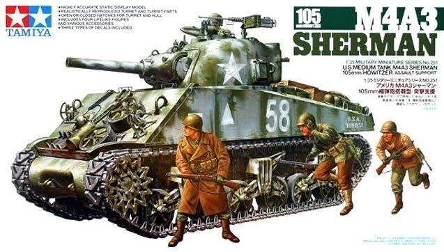 1/35 Tamiya U.S. M4A3 Sherman 105mm Howitzer 35251