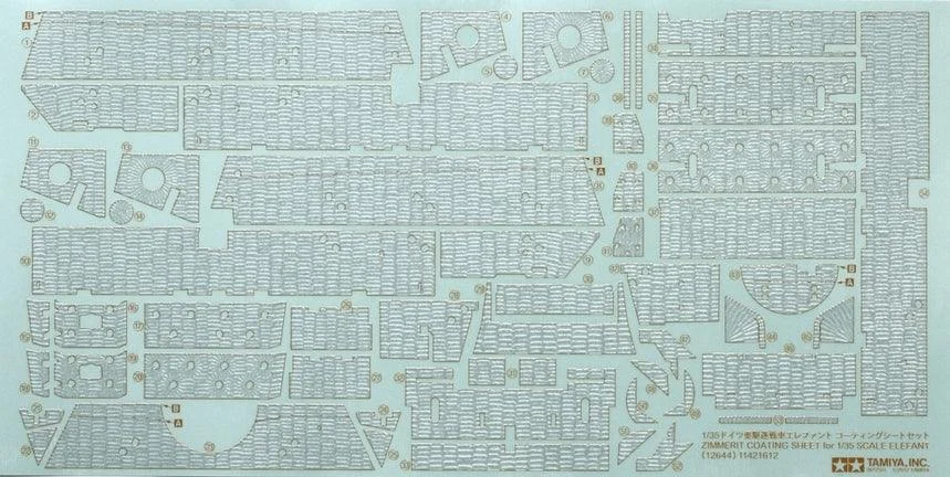 1/35 Tamiya Zimmerit Coating Sheet Elefant 12644