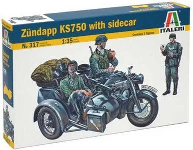 1/35 Zundapp KS750 Motorcycle w/Sidecar & Crew - Italeri