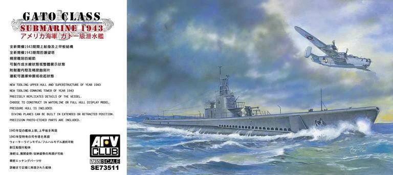 1/350 AFV Gato Class Submarine 1943 SE73511 - AFV Club Models