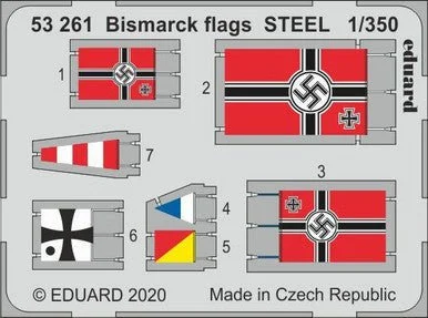 1/350 Eduard Bismarck Flags Steel for TRP (Pre-Painted)