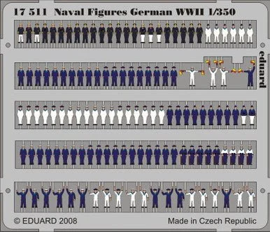1/350 Eduard German Navy Figures WWII (Pre-Painted)