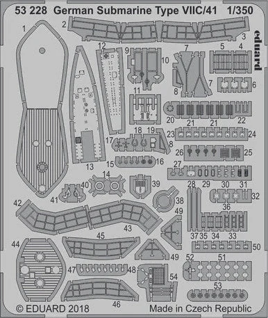1/350 Eduard German Submarine Type VIIC/41 for RMG