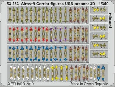 1/350 Eduard USN Present Aircraft Carrier Figures (Pre-Painted)